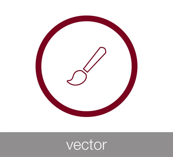 Cepillo plano Icono — Vector de stock