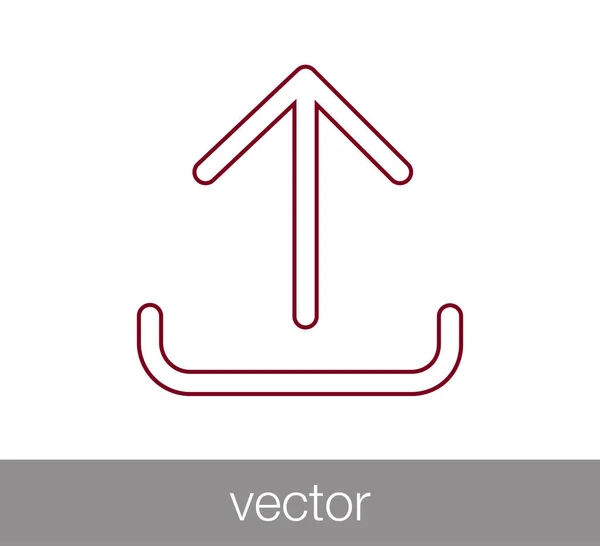 Flachbild-Symbol hochladen. — Stockvektor