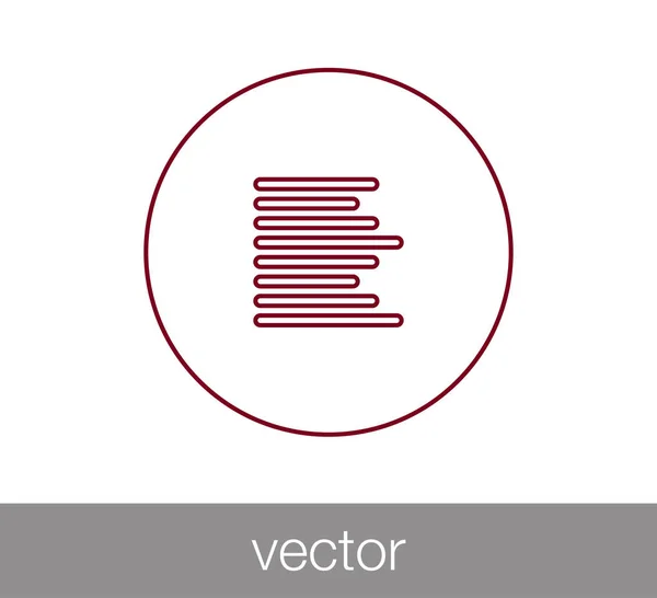 Linkes Symbol ausrichten — Stockvektor