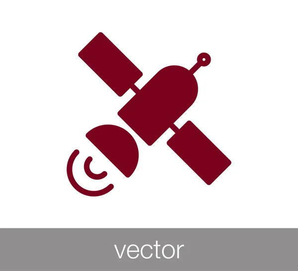 Icono web de satélite . — Vector de stock