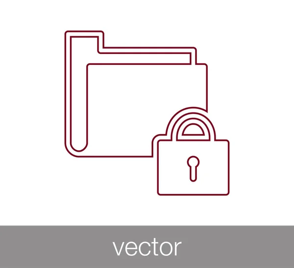 Egyszerű dosszié ikon — Stock Vector