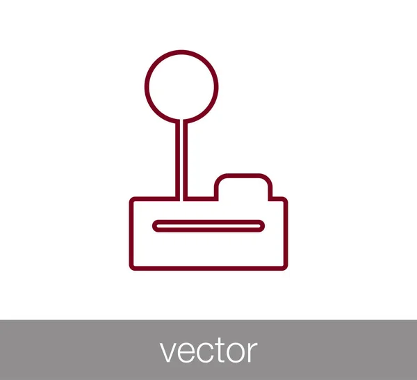 Joystick icono plano — Vector de stock