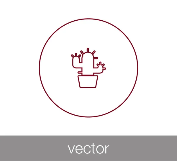 Ilustración de icono de cactus . — Vector de stock