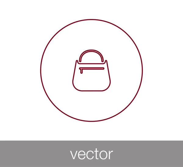 Icono del bolso de mano . — Vector de stock