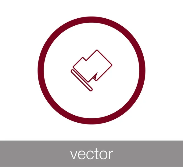 Ícone simples marcador — Vetor de Stock