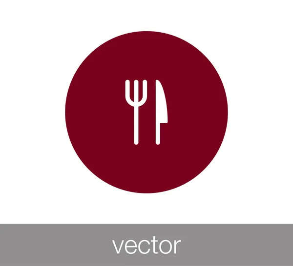 Forchetta e icona del coltello — Vettoriale Stock