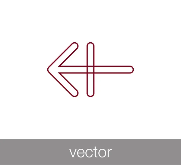 Icono flecha izquierda . — Archivo Imágenes Vectoriales