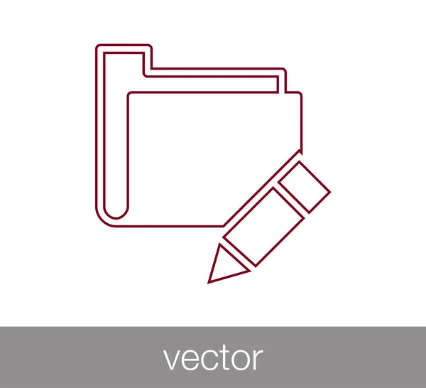 Icône de dossier simple — Image vectorielle