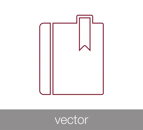 Flache Ikone buchen — Stockvektor