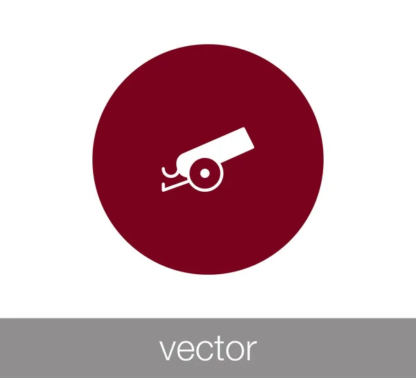 Cannon line icon — Stock Vector