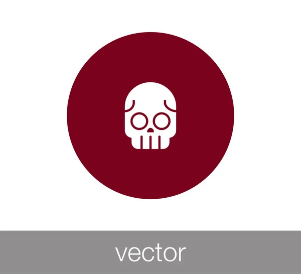 Totenkopf Web-Ikone — Stockvektor