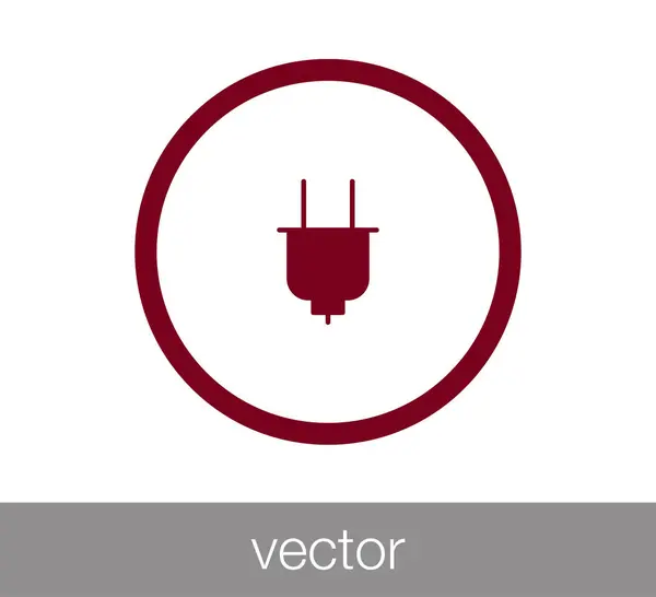 Plug Icône plate — Image vectorielle