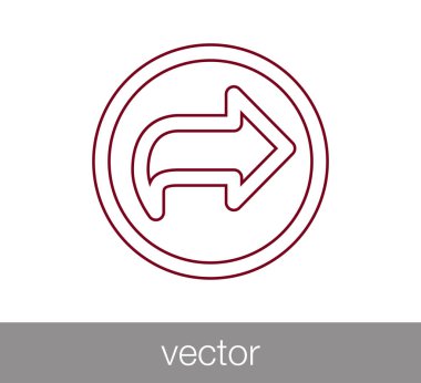 Yanıt düz simgesi.