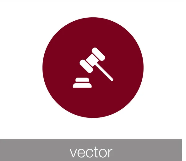 Igazságügyi kalapács ikonra — Stock Vector