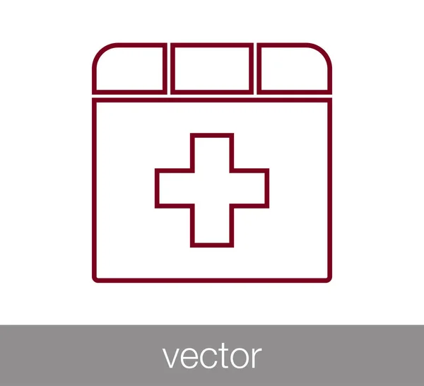 Icono de caja de primeros auxilios — Vector de stock