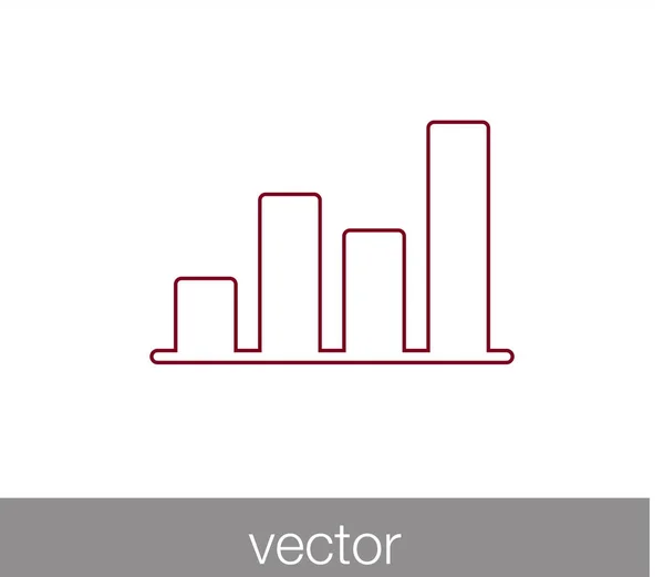 Ícone gráfico. Ícone de gráfico de barras . — Vetor de Stock