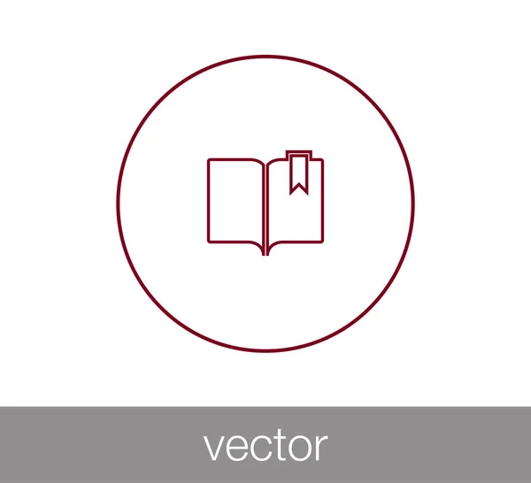 Libro Icono plano — Vector de stock