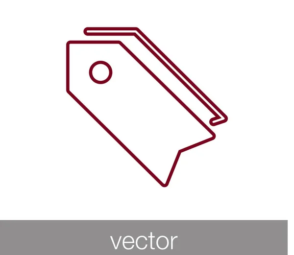 Label bladwijzerpictogram — Stockvector