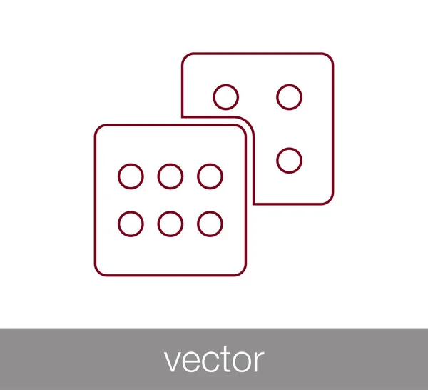 Würfelsymbol-Illustration. — Stockvektor