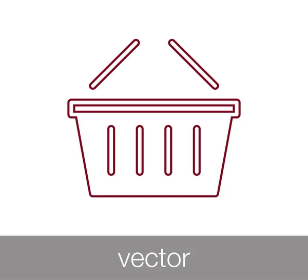 Ícone da cesta de compras. — Vetor de Stock