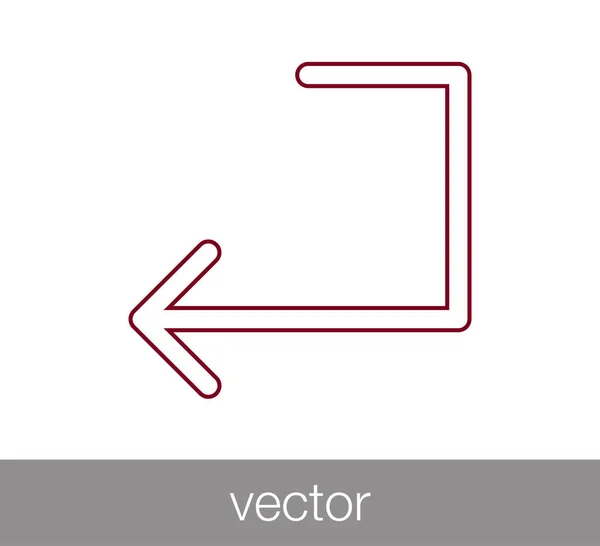 Invoeren van de sleutel-pictogram. — Stockvector