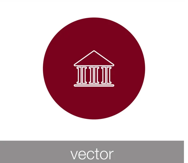 Icono de universidad o banco . — Vector de stock