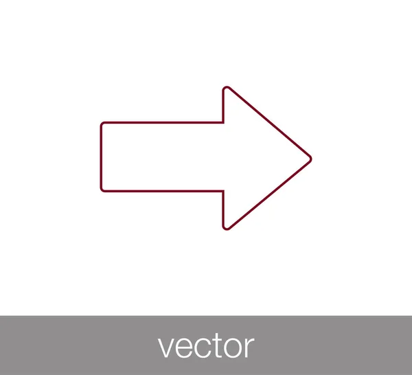Прямая плоская иконка — стоковый вектор