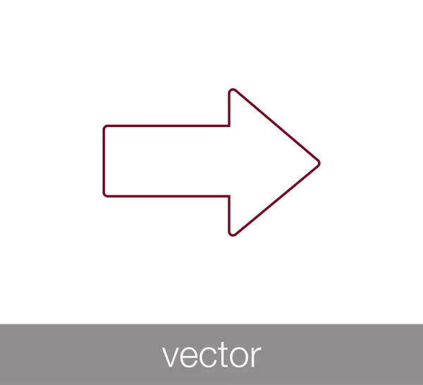 Ícone plano para a frente —  Vetores de Stock