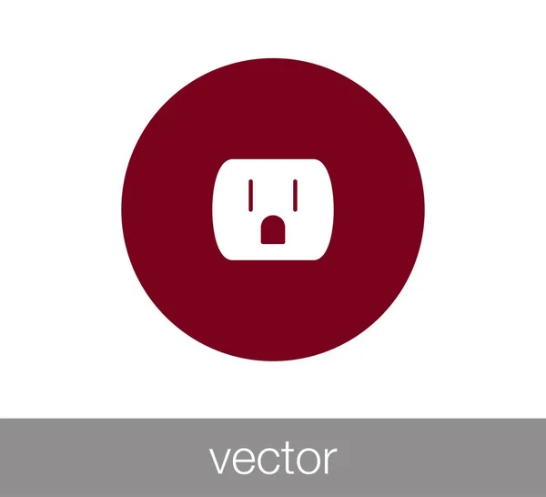 Socket icône plate — Image vectorielle