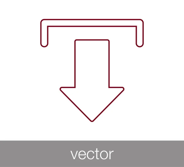 Icono de descarga web — Vector de stock