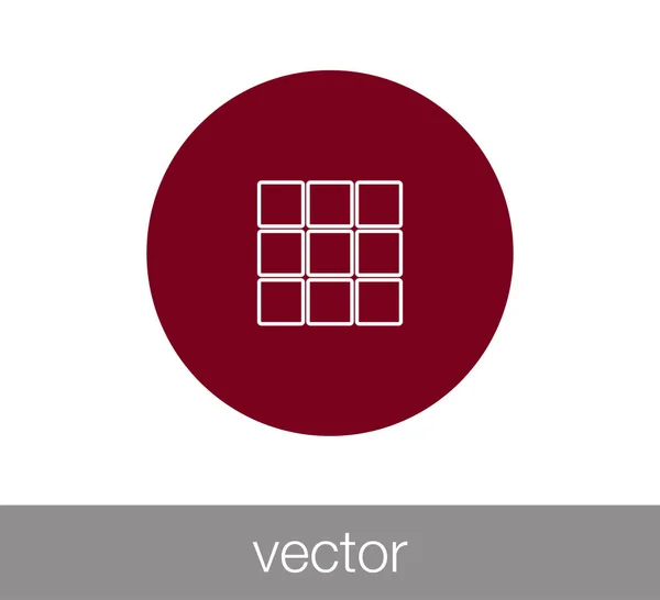 Icono plano cubo — Vector de stock