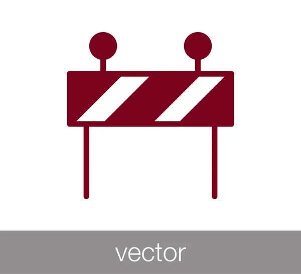 Icono de barrera de construcción — Vector de stock