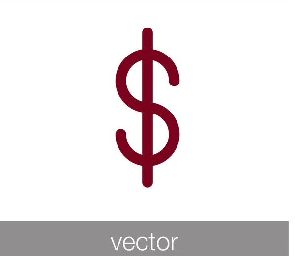 Geldzeichen-Ikone — Stockvektor