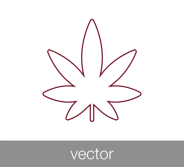 Cannabis eenvoudige pictogram — Stockvector