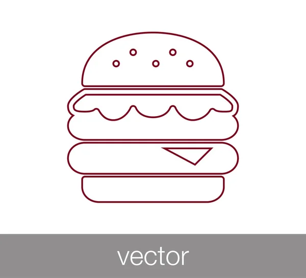 Ilustração ícone hambúrguer — Vetor de Stock