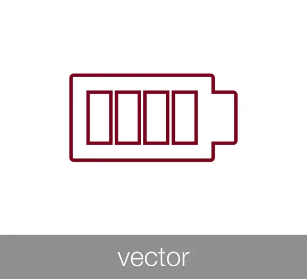 Batteri platt ikon. — Stock vektor