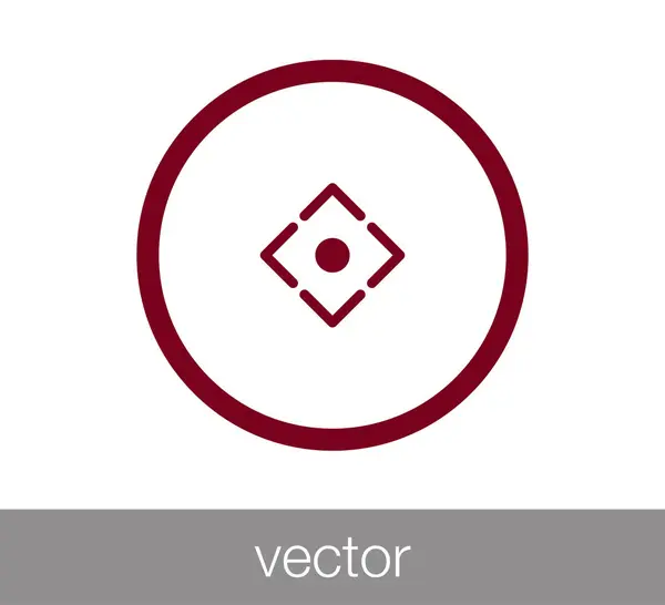 Icono de línea objetivo — Vector de stock