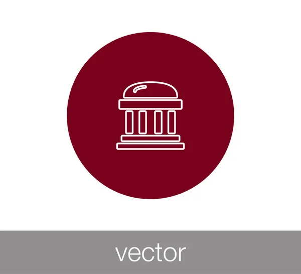 Icono de universidad o banco . — Vector de stock