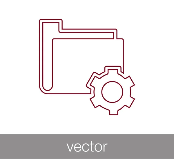 Ícone pasta simples —  Vetores de Stock