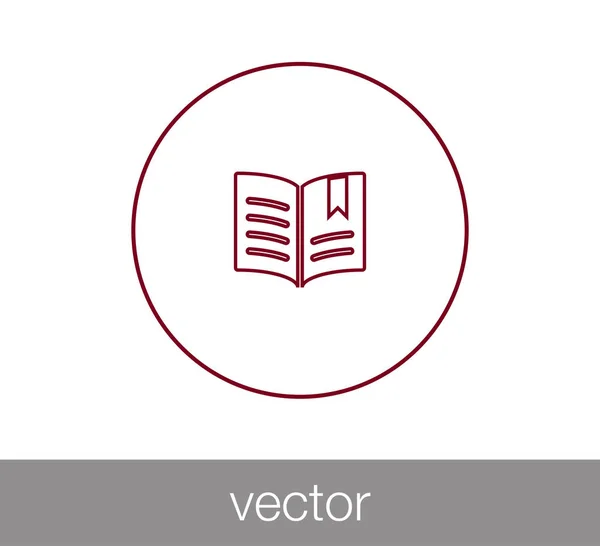 Libro Icono plano — Vector de stock