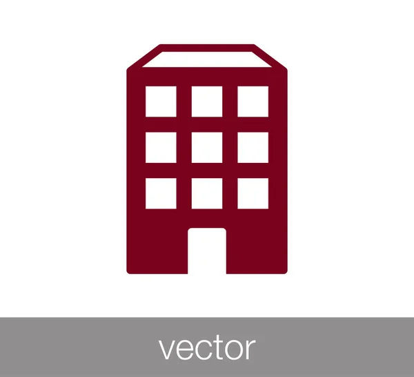 Icono de edificio moderno. — Vector de stock