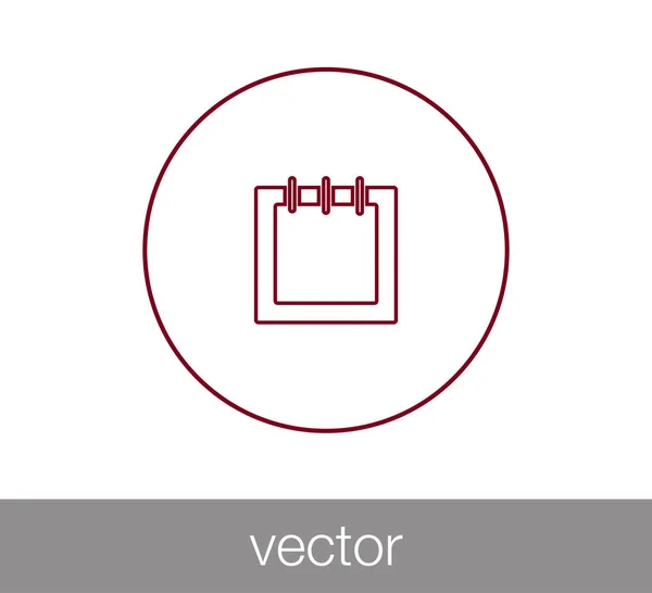 Bloc-notes icône plate — Image vectorielle