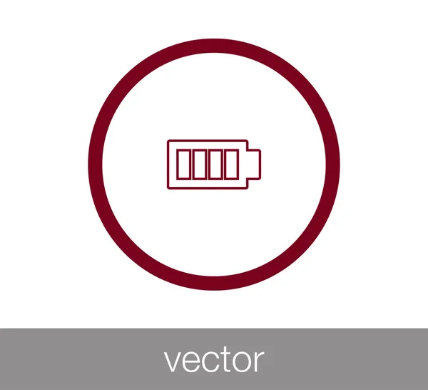 Icono plano de batería . — Vector de stock