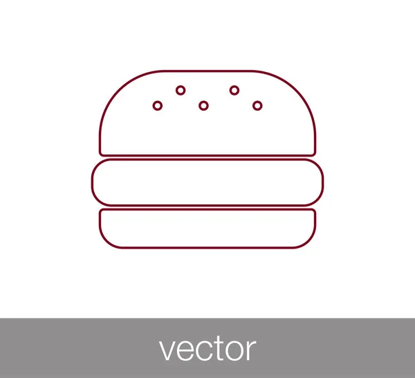 Burger icona illustrazione — Vettoriale Stock