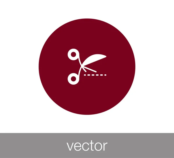 Ciseaux icône web . — Image vectorielle