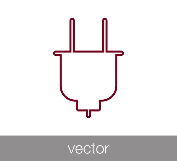 Stecker flaches Symbol — Stockvektor