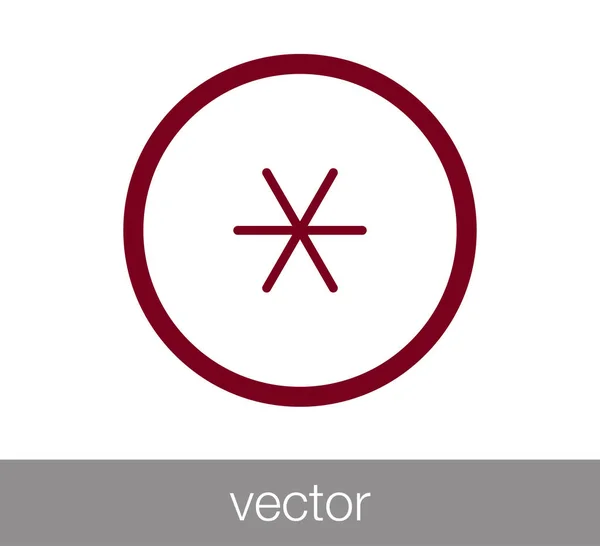 Estrella icono clave . — Vector de stock