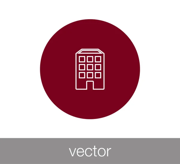 Icono de edificio moderno. — Vector de stock