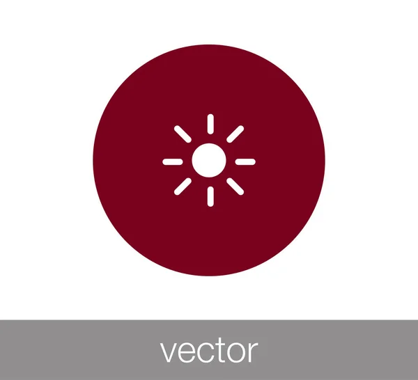 Icona web del sole — Vettoriale Stock