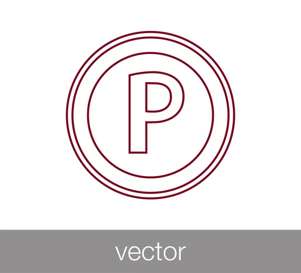 Parkoló tábla ikon. — Stock Vector